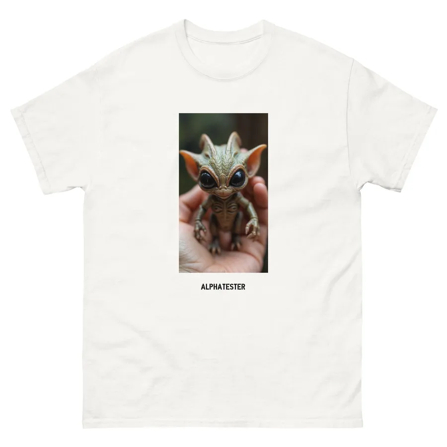 T-Shirt mini alien in Weiß