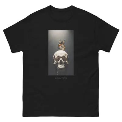 T-shirt skull & butterfly