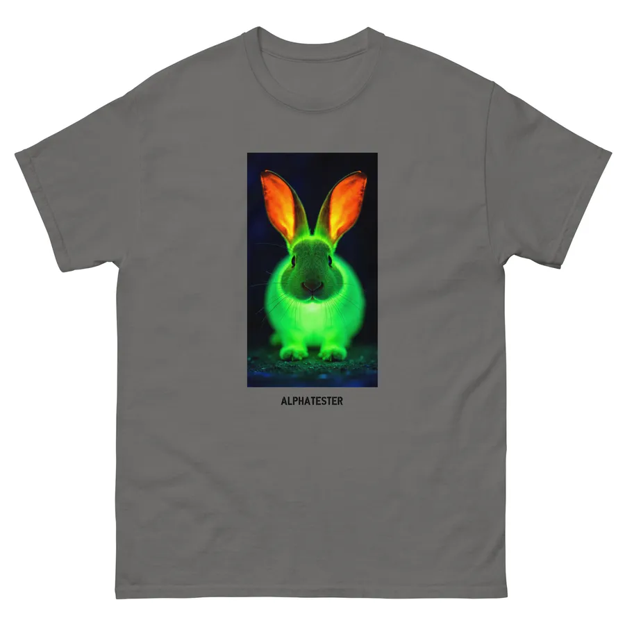 T-shirt glowing rabbit in Charcoal
