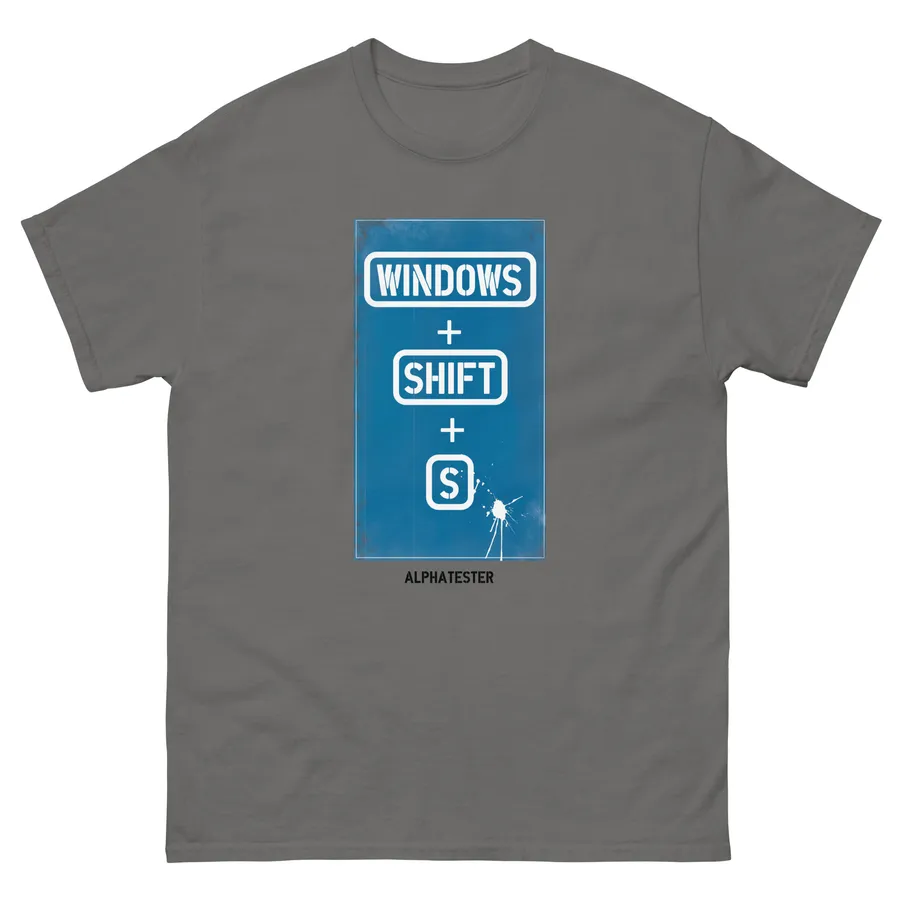 T-shirt DSDMJE WINDOWS+SHIFT+S in Charcoal