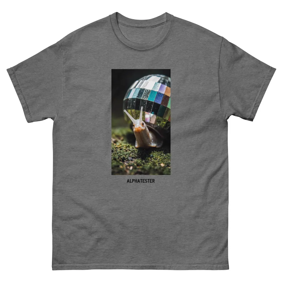 T-shirt disco snail in Graphite Heather