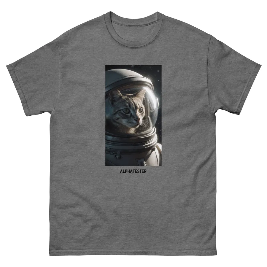 T-Shirt space cat in Graphite Heather