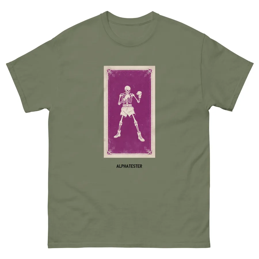T-shirt skeleton boxer in Military Green