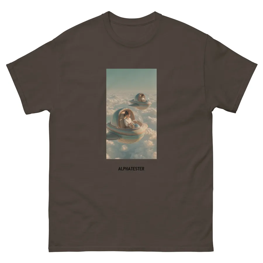 T-shirt over the clouds in Dark Chocolate
