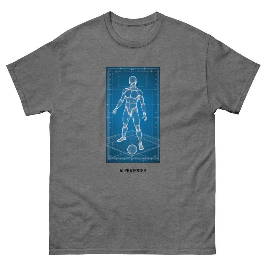 T-shirt football in Graphite Heather