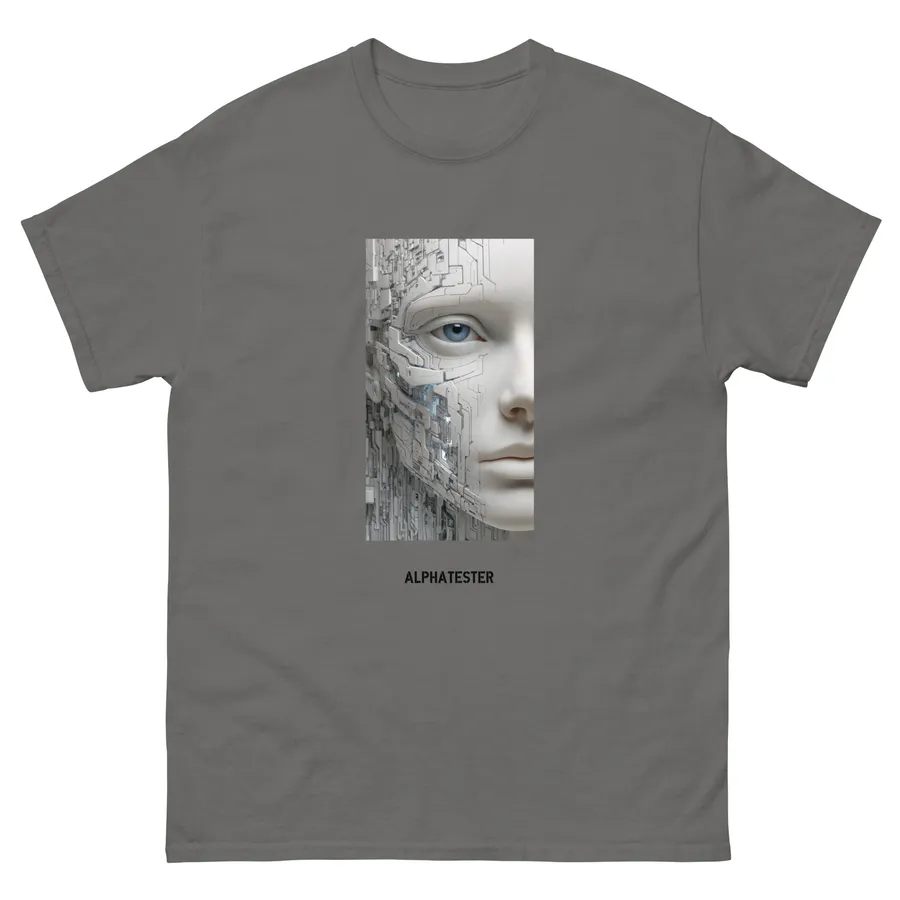T-shirt face machine in Charcoal