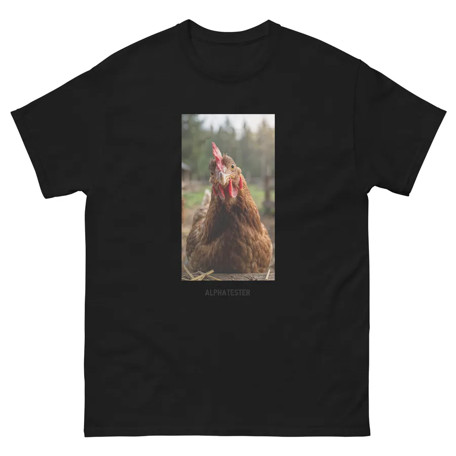 T-Shirt chicken in Schwarz