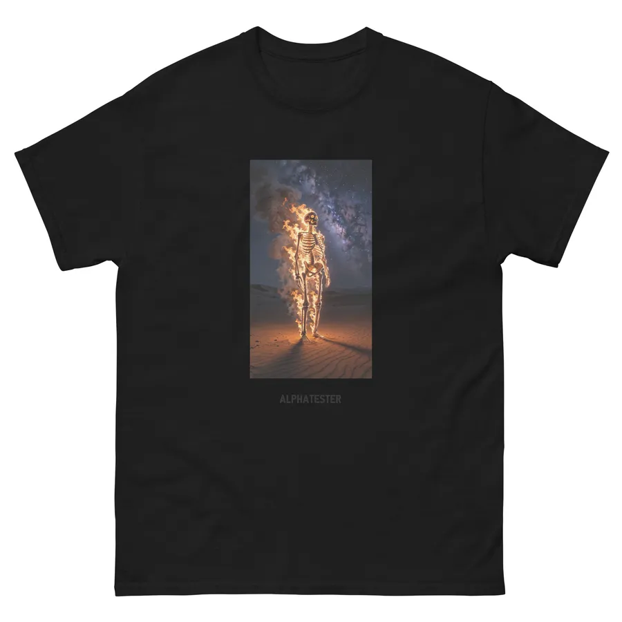 T-shirt burn in Black