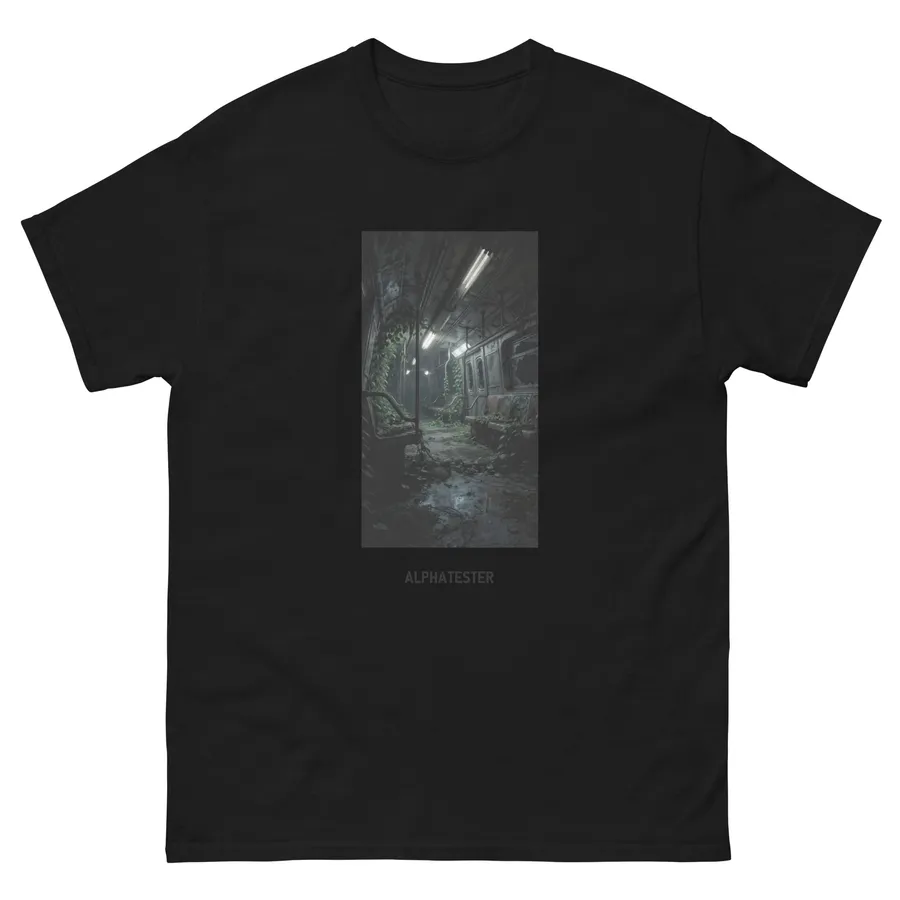 T-shirt lost subway in Black