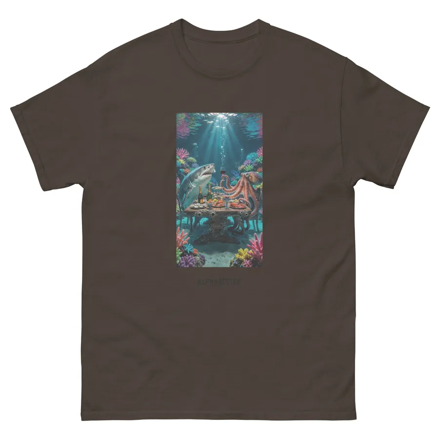 T-shirt under the sea in Dark Chocolate