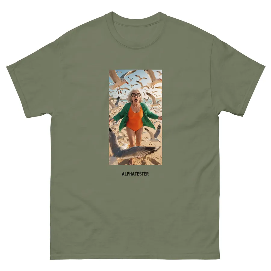 T-shirt birds in Military Green