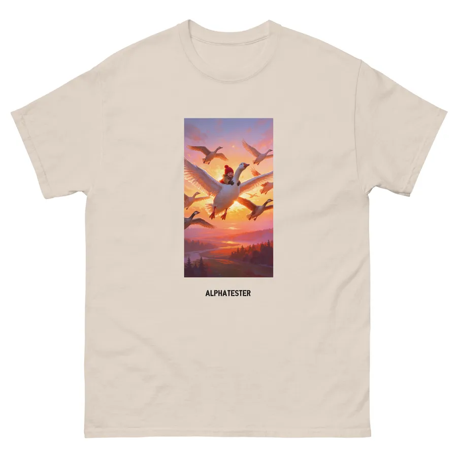 T-shirt nils in Natural