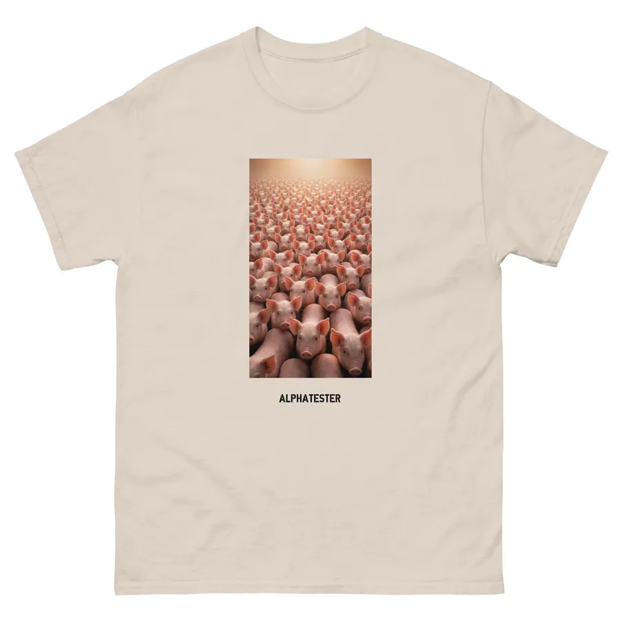 T-shirt pigs in Natural