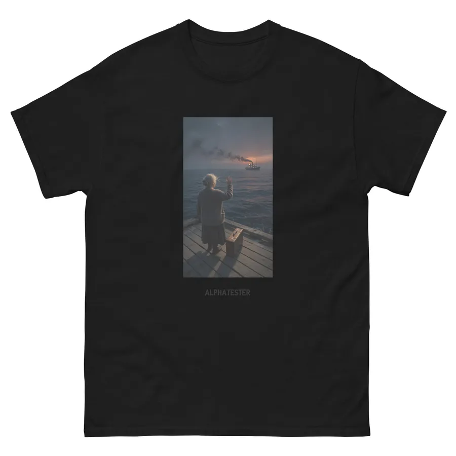 T-shirt goodbye in Black