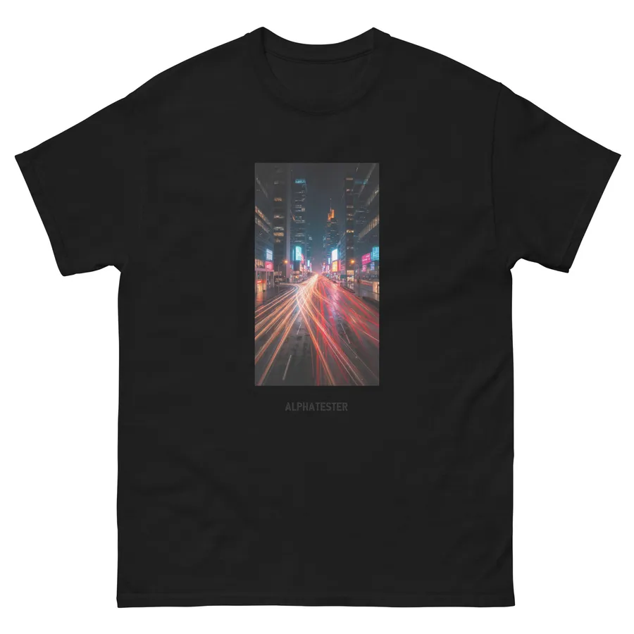T-shirt city rush in Black