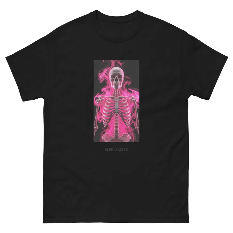 T-Shirt smoke in Schwarz