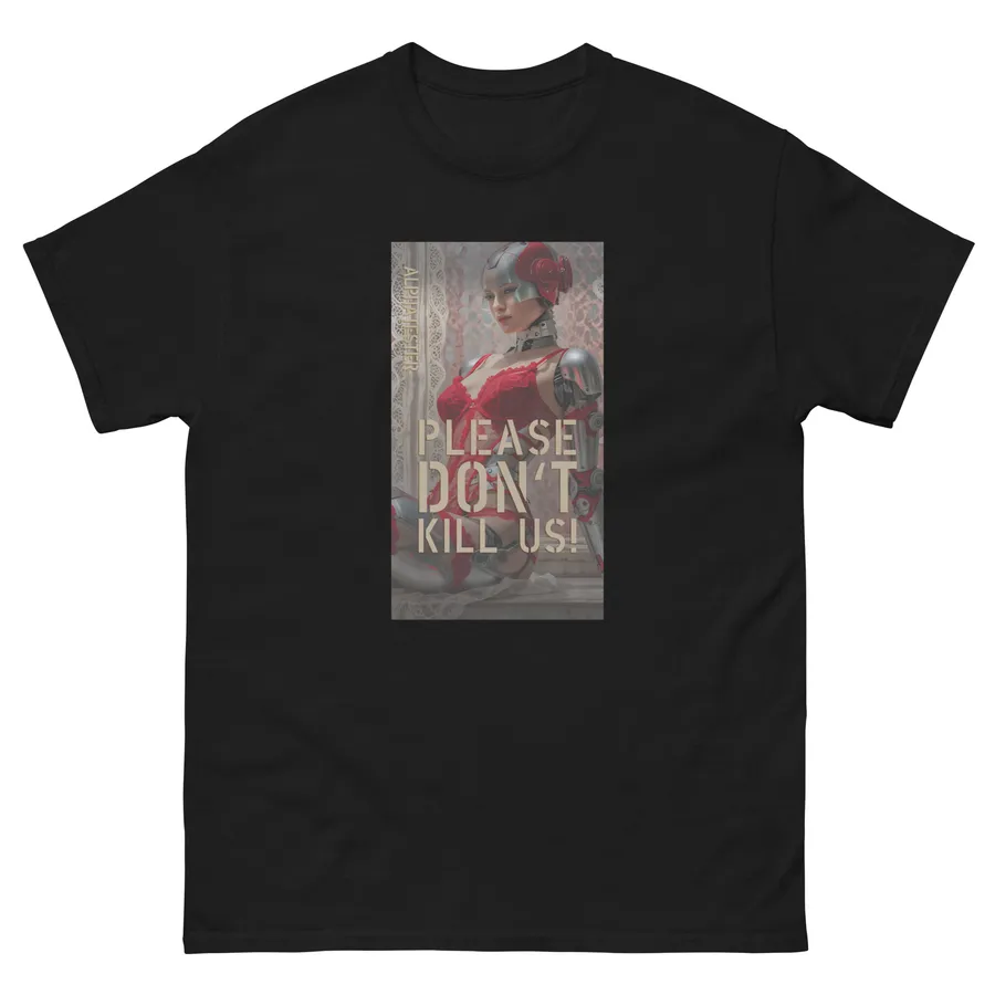 T-shirt PLEASE DONT KILL US 008 in Black