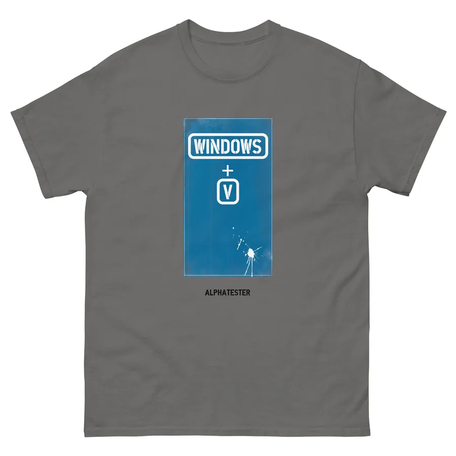T-shirt DSDMJE WINDOWS+V in Charcoal