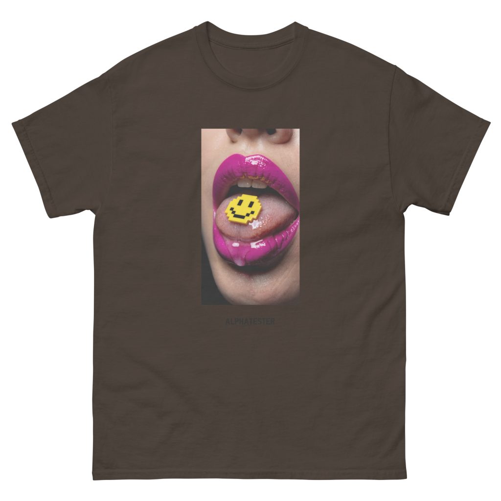 ALPHATESTER pixelated smile T-Shirt