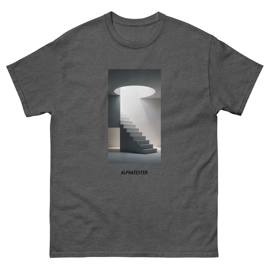 T-shirt stairs in Dark Heather