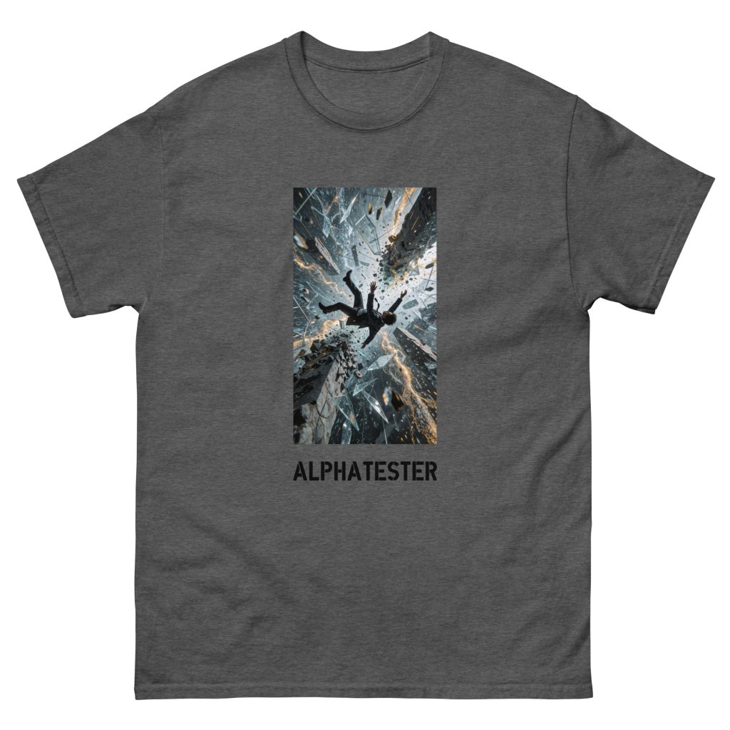 ALPHATESTER falling through T-Shirt