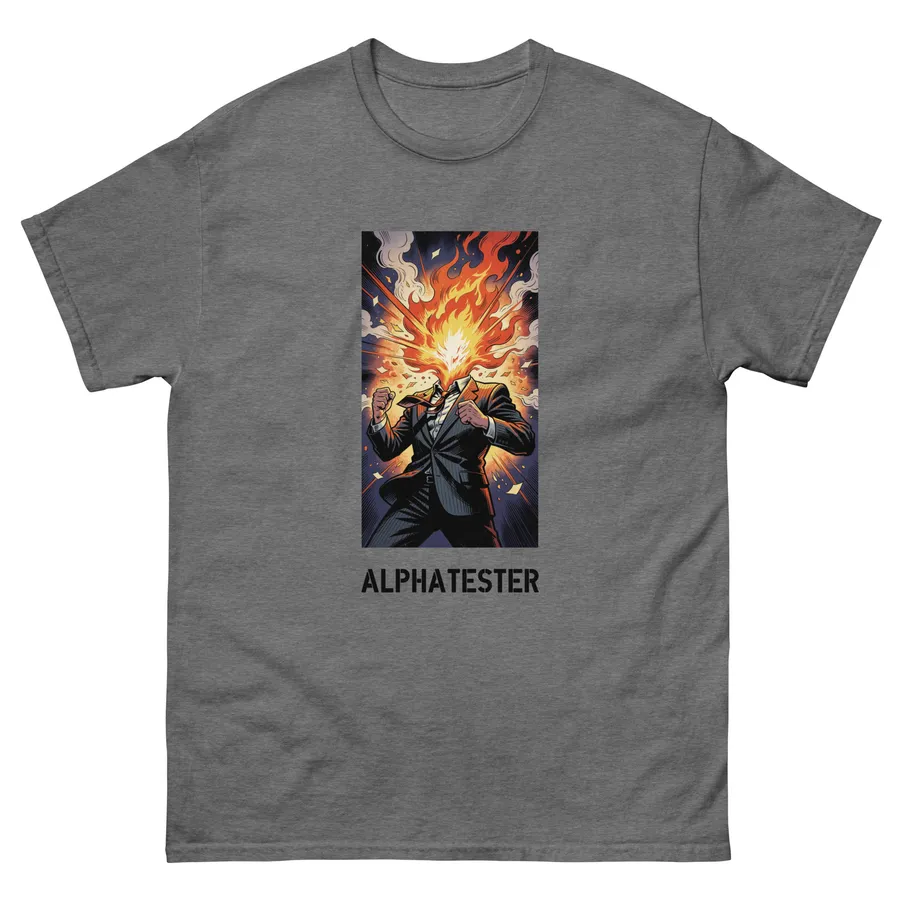 T-Shirt head explode in Graphite Heather