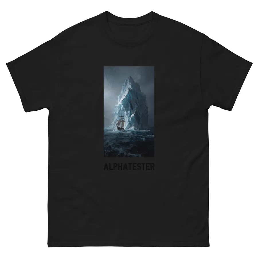T-Shirt at sea in Schwarz