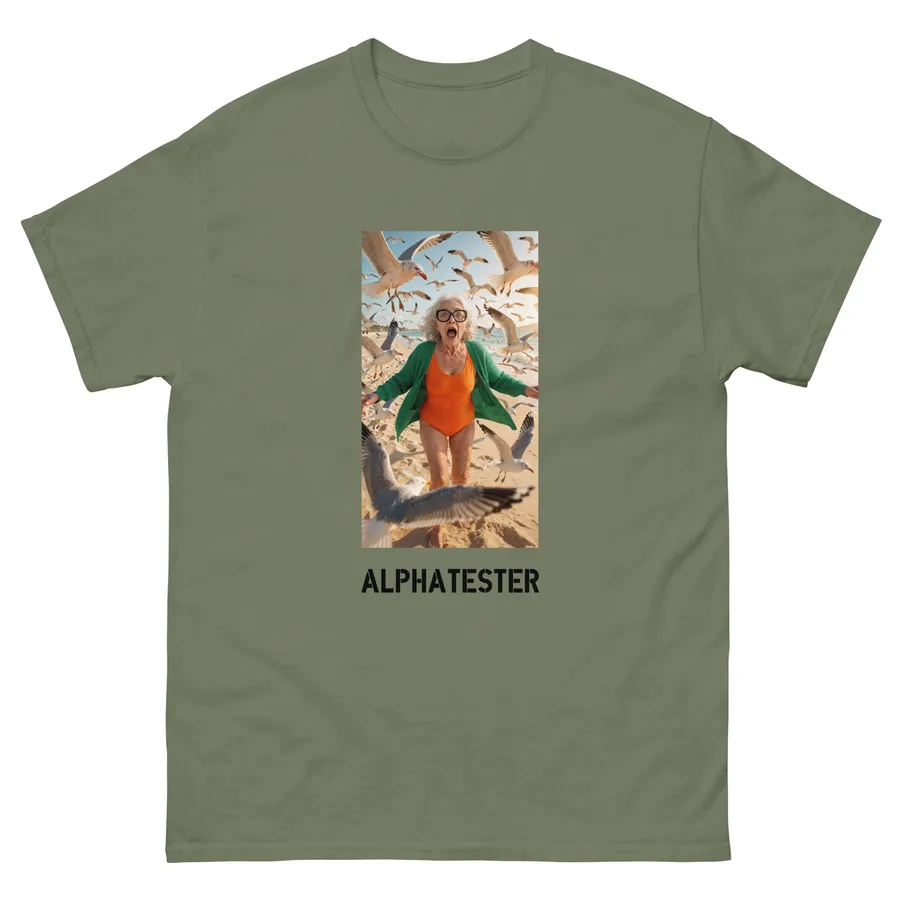 T-Shirt birds in Militärgrün