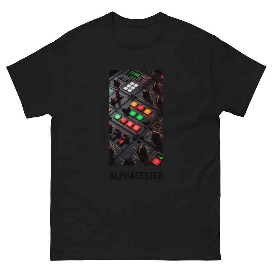 T-shirt cockpit control panel in Black