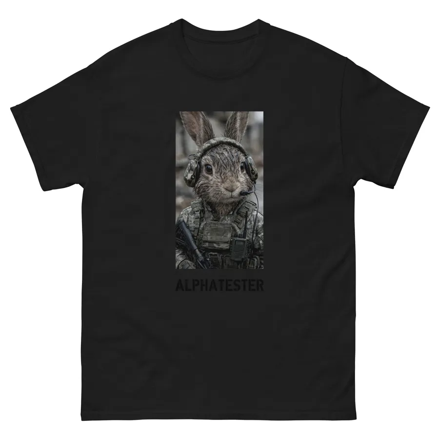 T-Shirt comando rabbit in Schwarz
