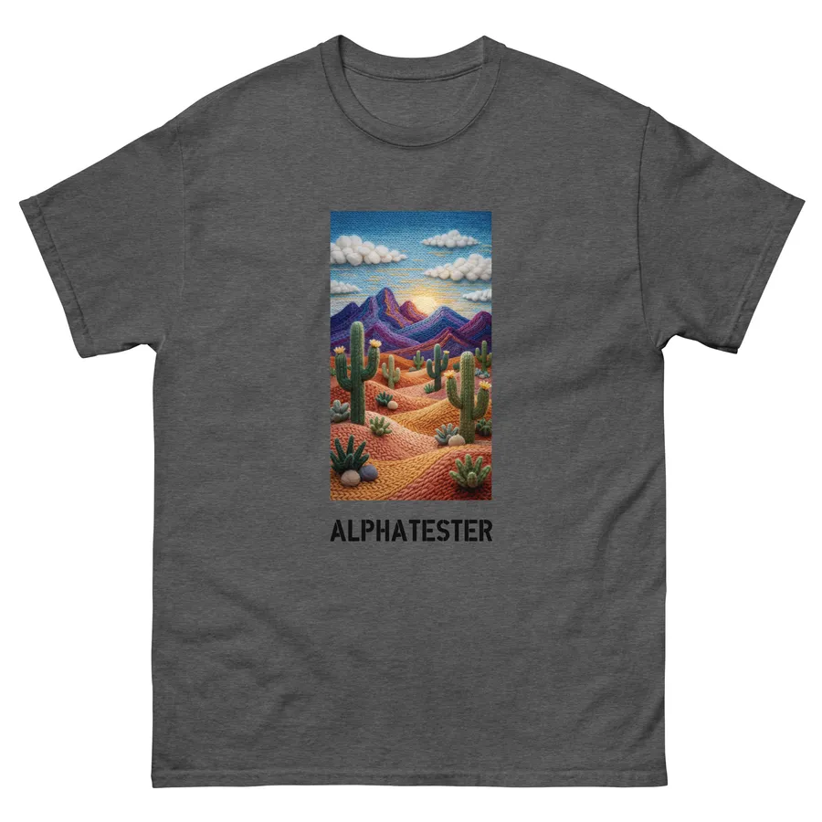 T-Shirt desert knit in Dunkles Heather