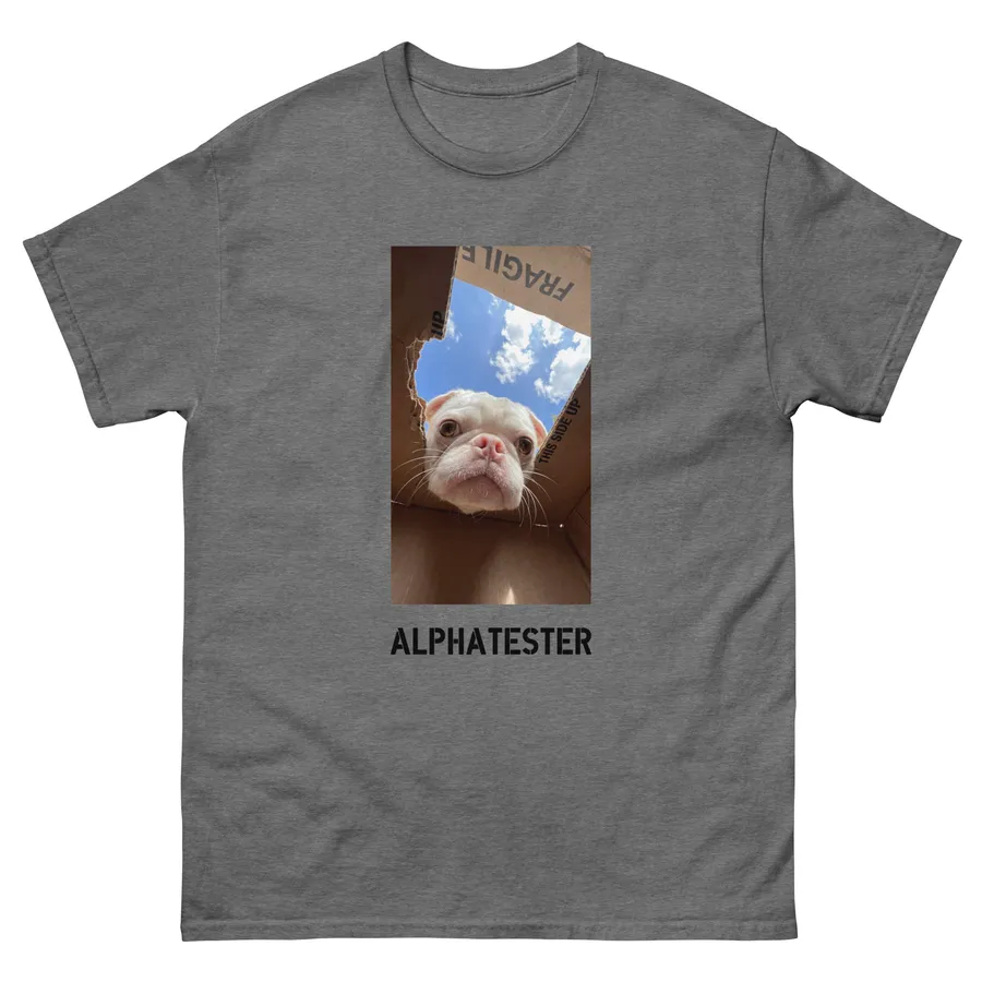 T-Shirt dog box in Graphite Heather