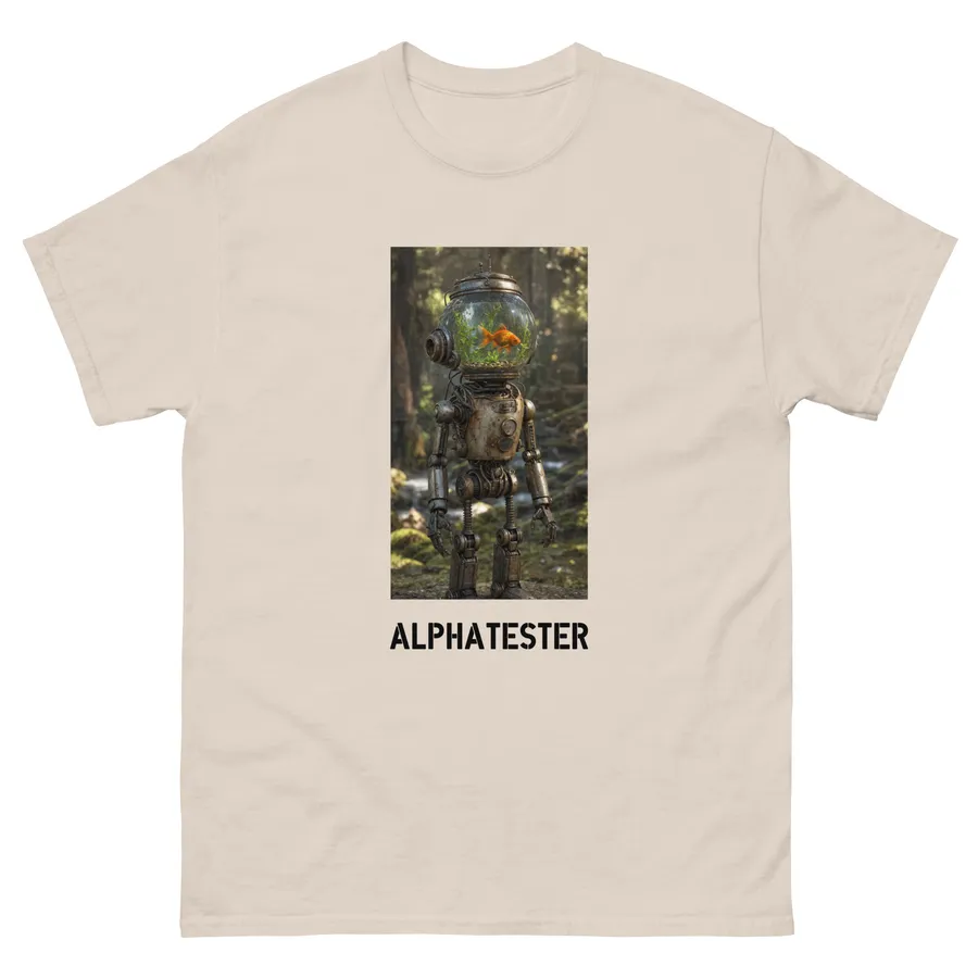 T-Shirt fish head in Natur