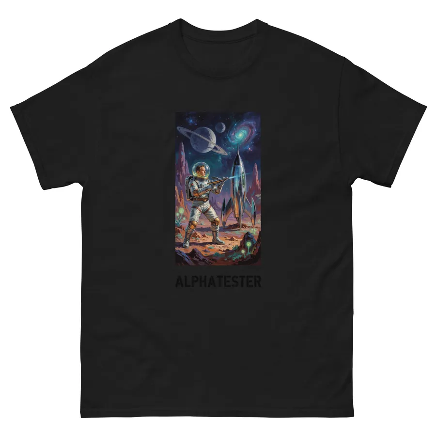 T-shirt futuristic 50s in Black