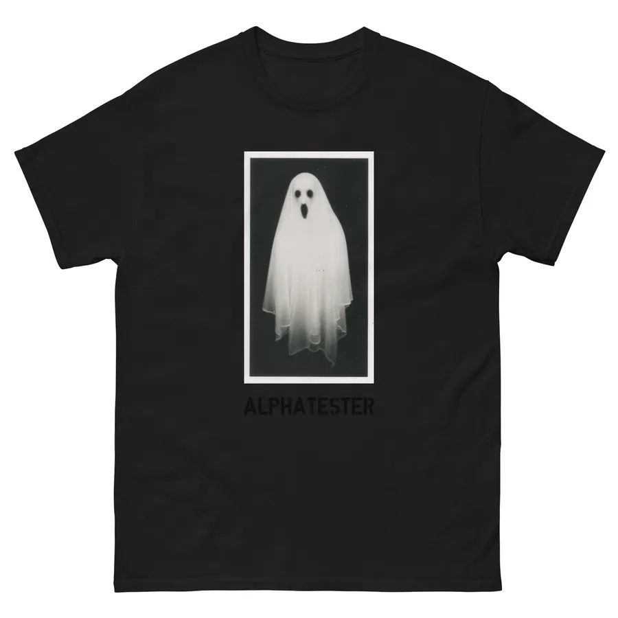 T-Shirt ghost in Schwarz