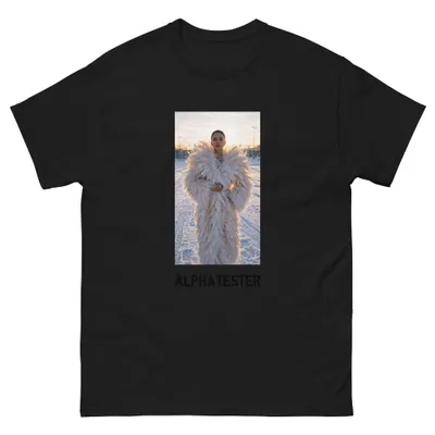 T-Shirt golden feathered elegance