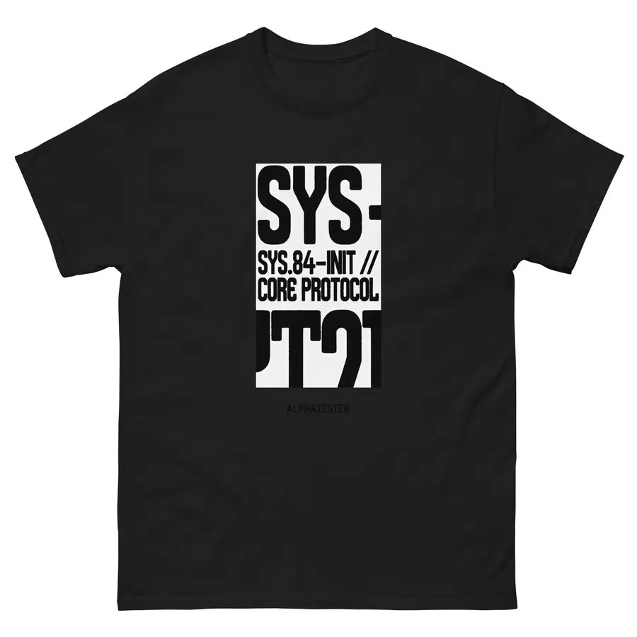 T-shirt minimalistische textfragmente in Black