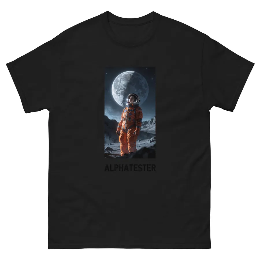 T-Shirt moon in Schwarz
