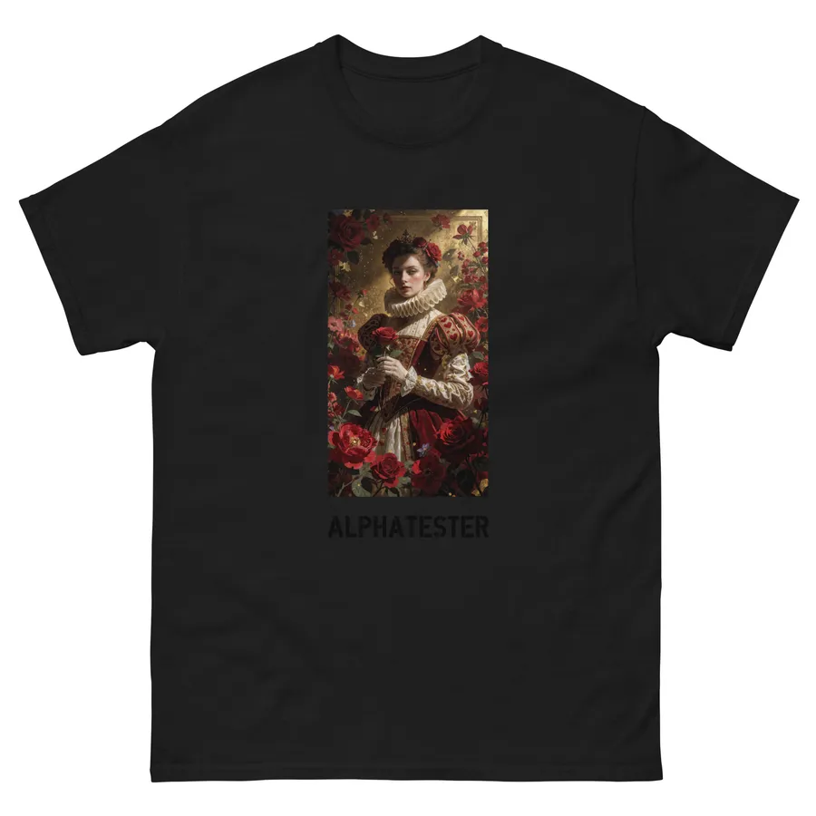 T-Shirt red queen in Schwarz