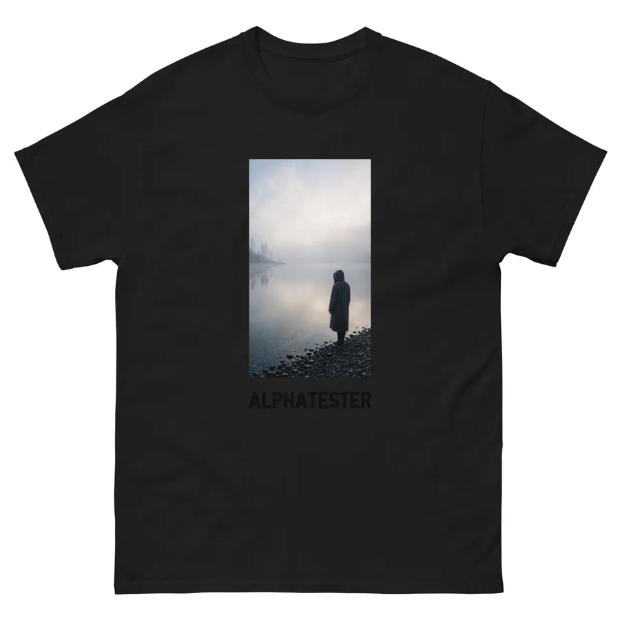 T-Shirt silent lake in Schwarz
