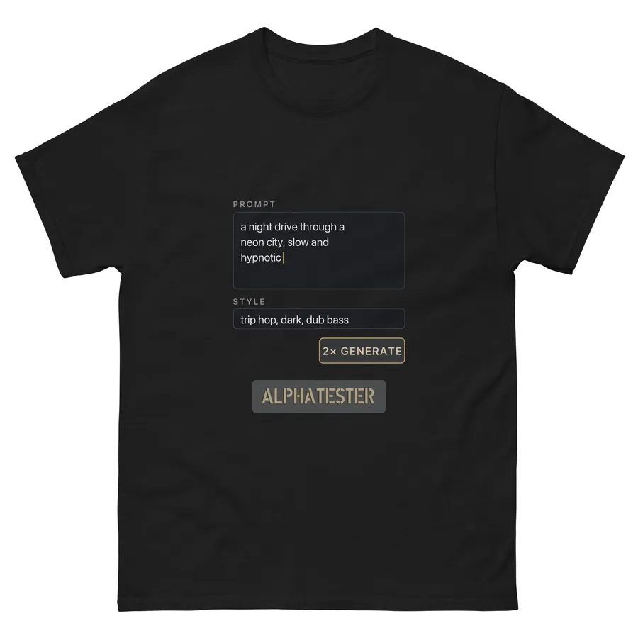 T-shirt the prompt in Black