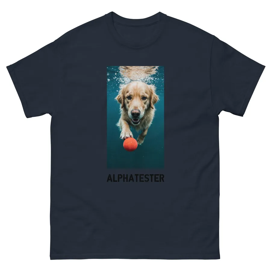 T-Shirt underwater dog in Navy