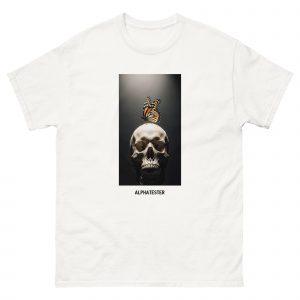 ALPHATESTER skull & butterfly T-Shirt