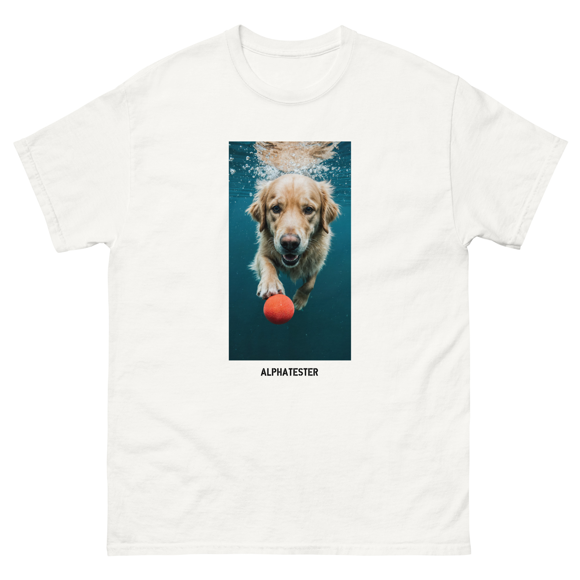 ALPHATESTER underwater dog T-Shirt