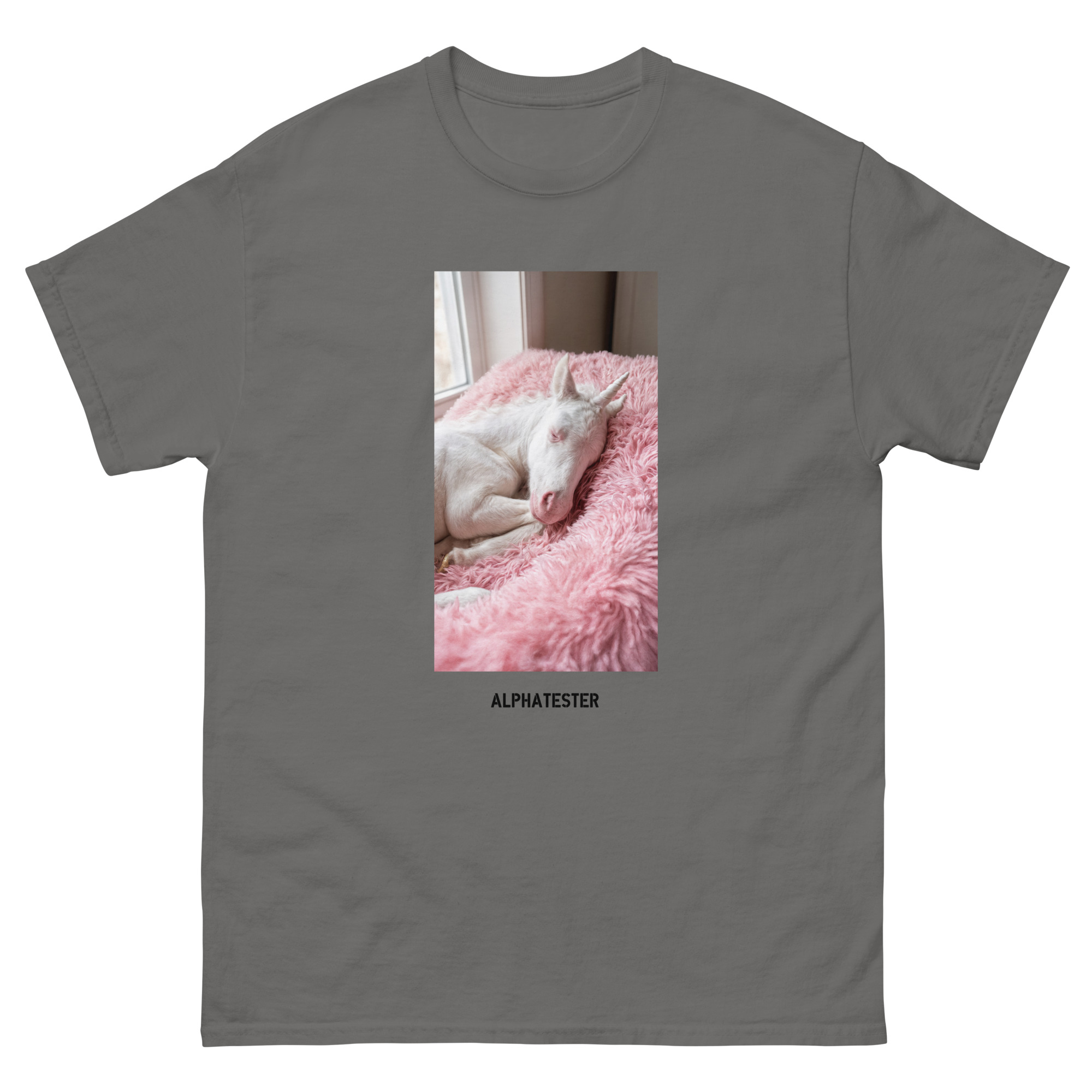 ALPHATESTER sleeping unicorn T-Shirt – Bild 5