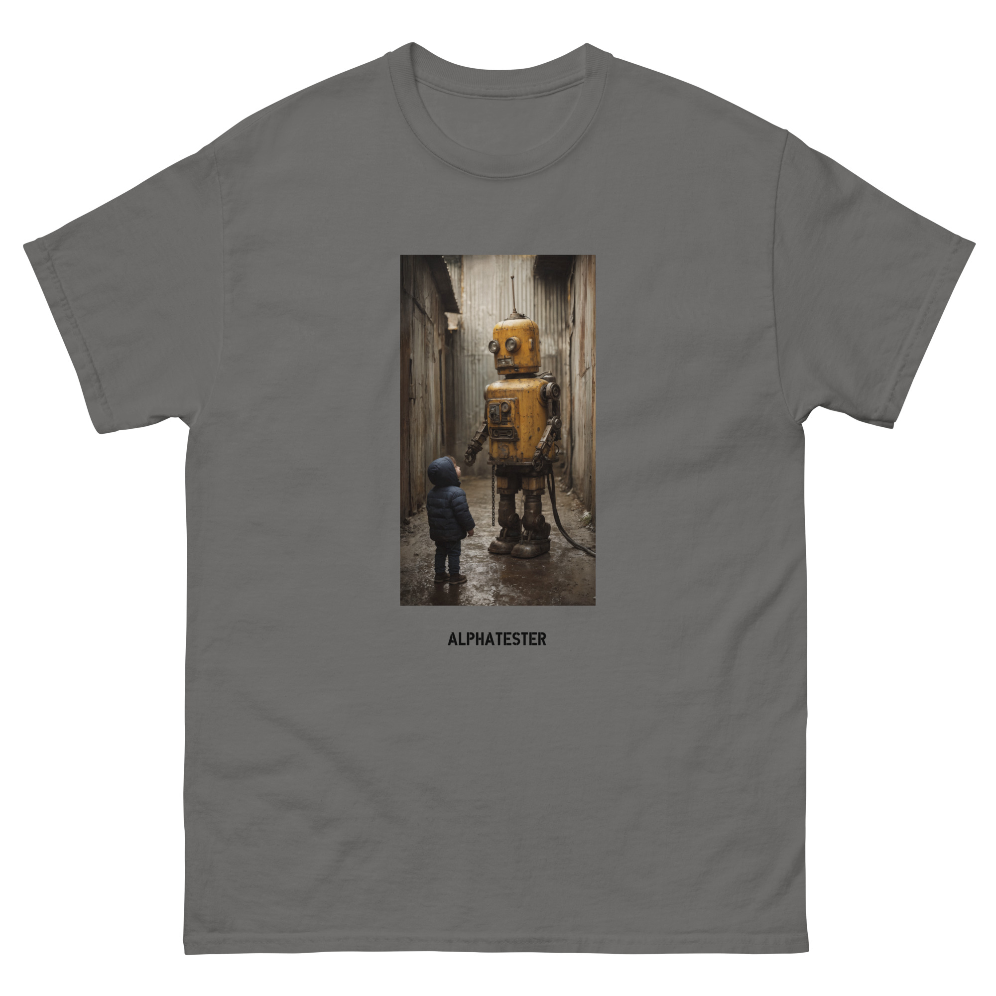 ALPHATESTER friendly robot T-Shirt – Bild 4