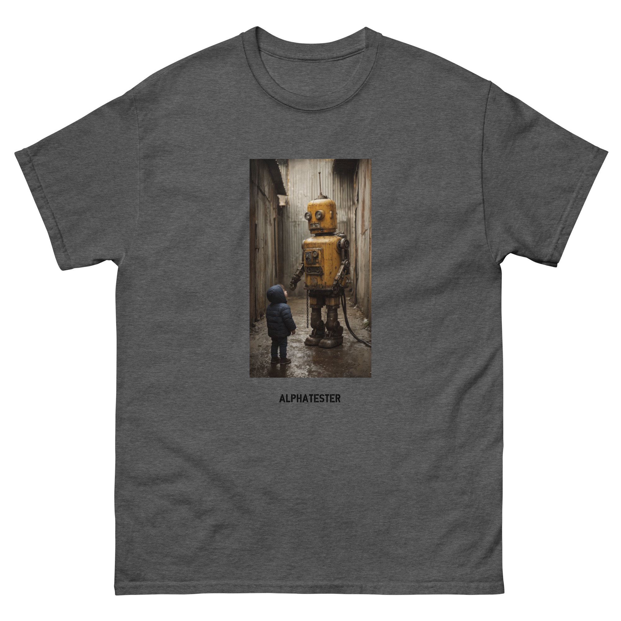 ALPHATESTER friendly robot T-Shirt – Bild 3