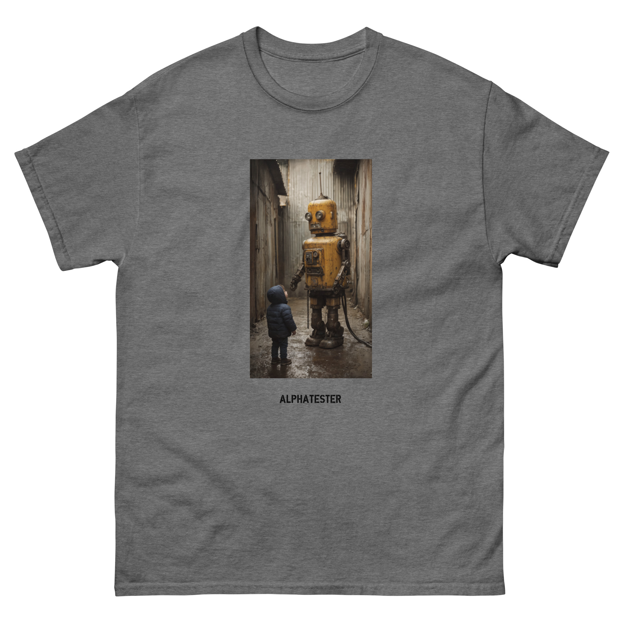 ALPHATESTER friendly robot T-Shirt – Bild 6
