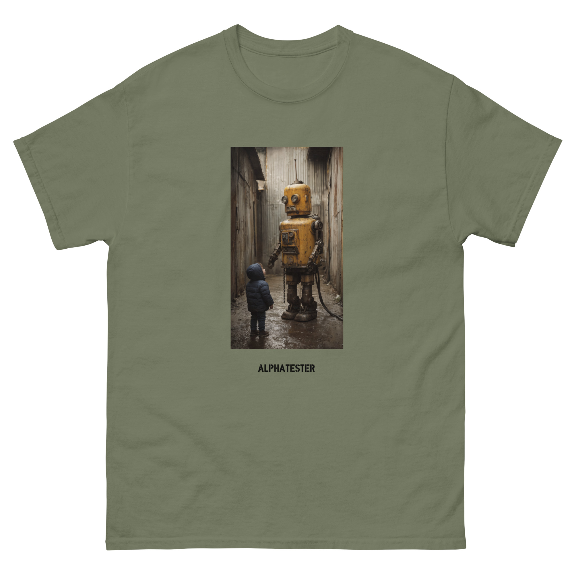 ALPHATESTER friendly robot T-Shirt – Bild 5