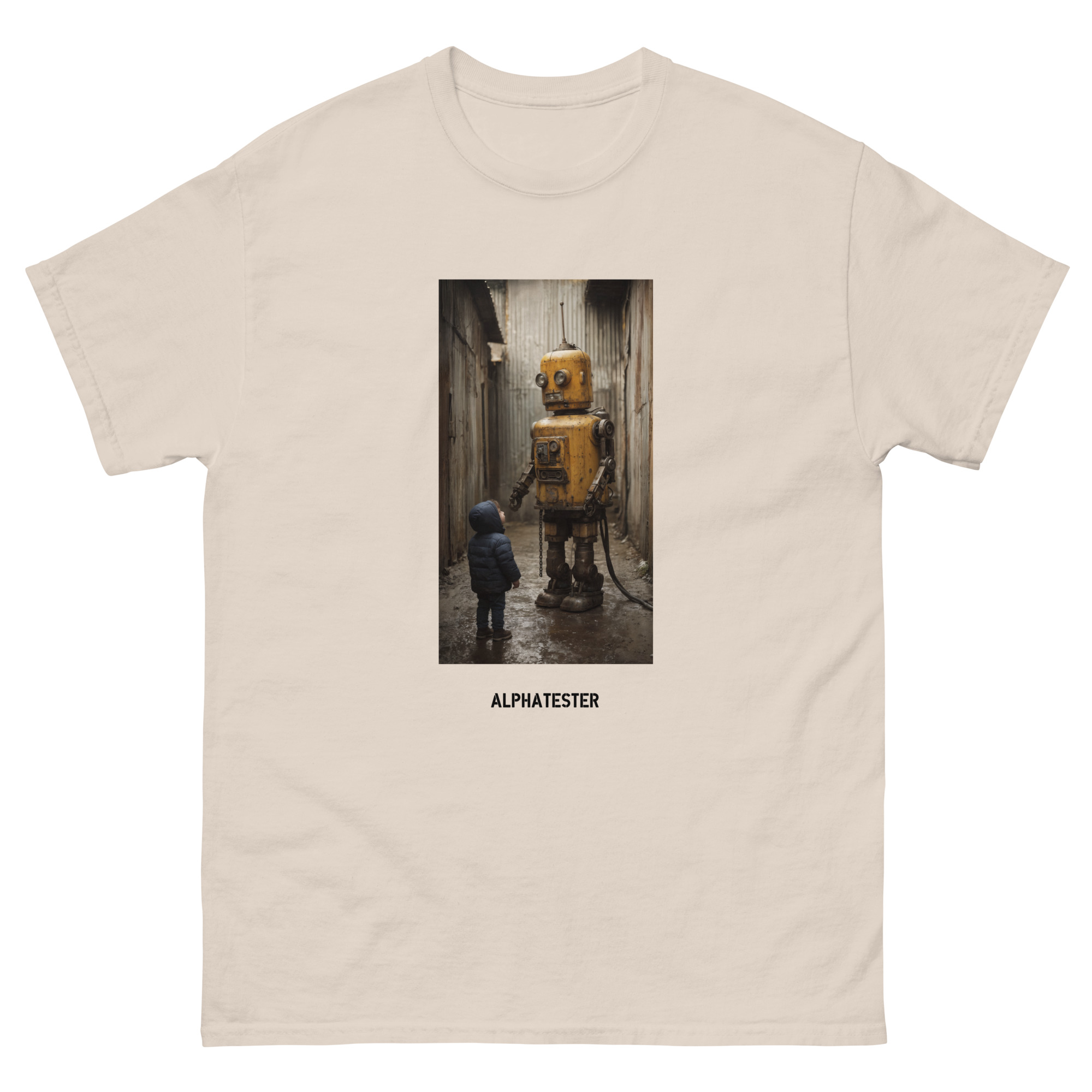ALPHATESTER friendly robot T-Shirt – Bild 7